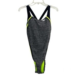 Speedo One Piece Swimsuit Creora Highclo Quantum Splice Heather Radiance